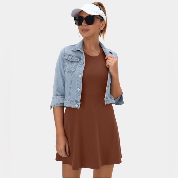 HALARA Brown Cutout Back Dress - Picture 5 of 13